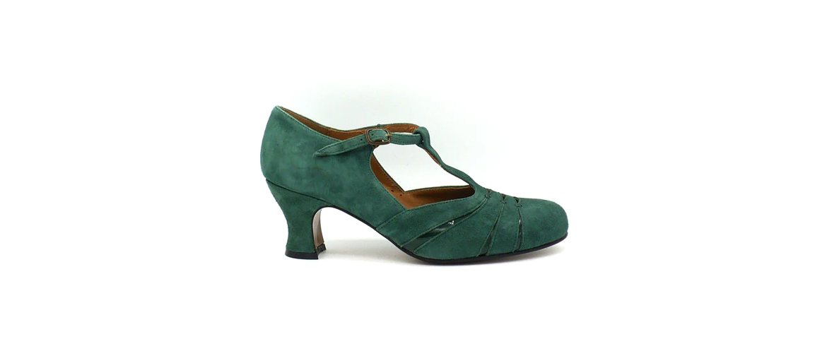 A green shoe.
