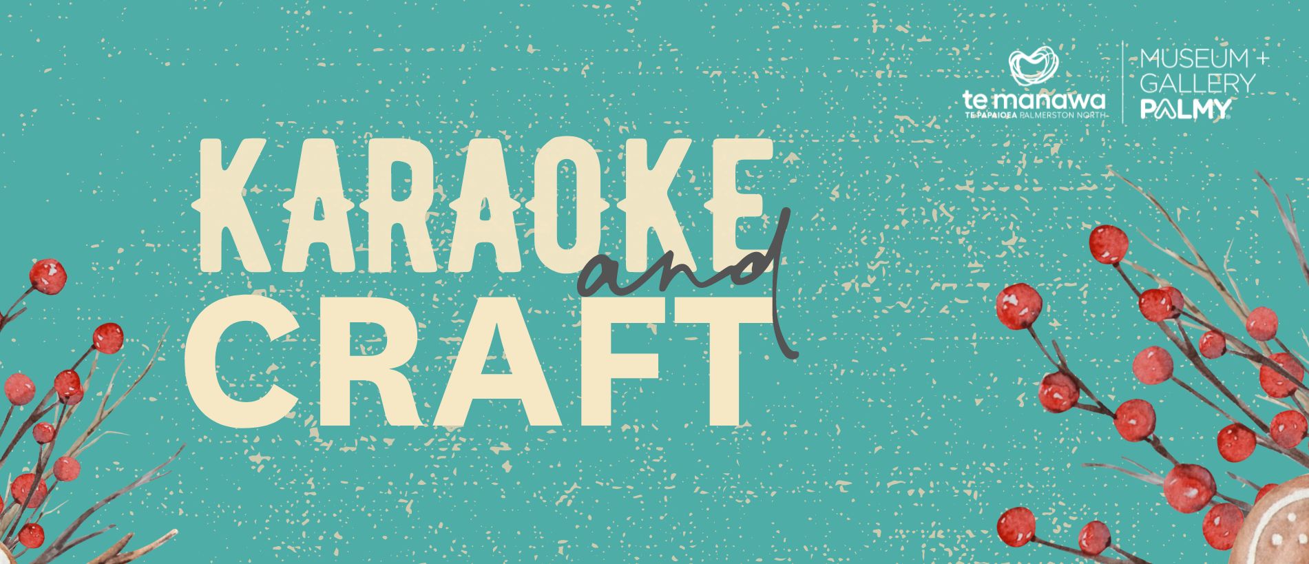 advertisement image that says "Karaoke & Craft"